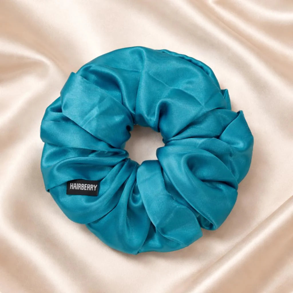 The Signature Satin Scrunchie (Sky Blue, Soft)
