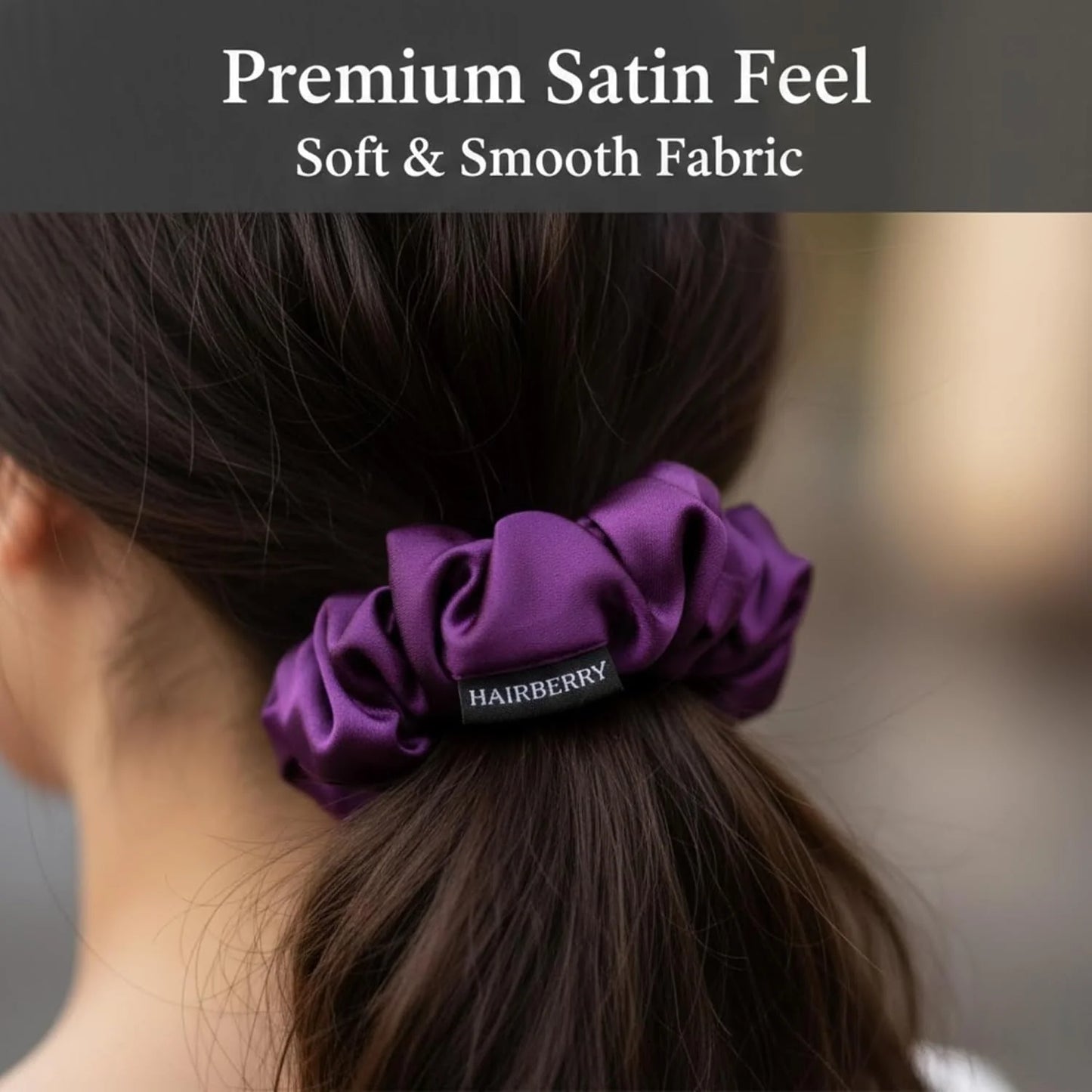 The Signature Satin Scrunchie (Purple, Soft)