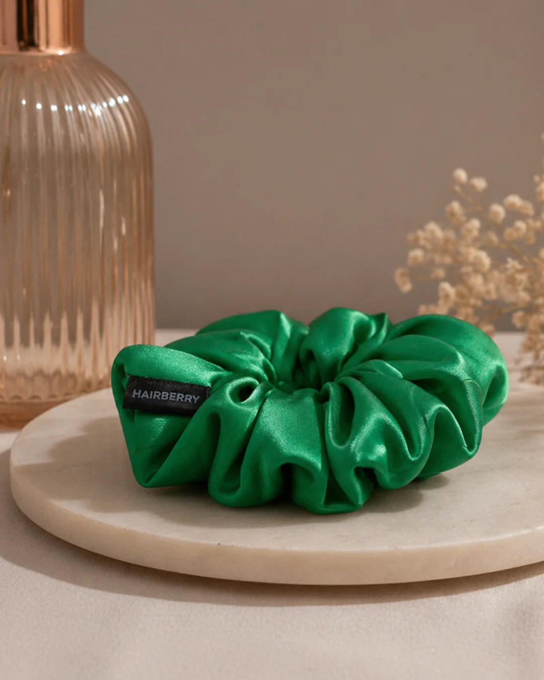 The Signature Silk Scrunchie (Shamrock Green, Large)