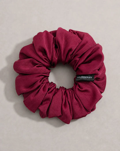 The Signature Satin Scrunchie (Pansy Purple, Large)