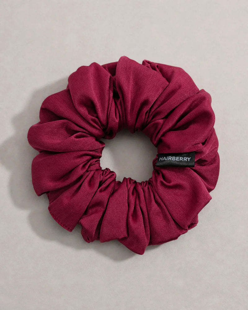 The Signature Satin Scrunchie (Pansy Purple, Large)