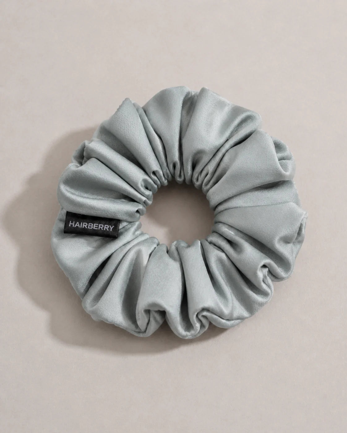 The Signature Satin Scrunchie (Grey, Large)