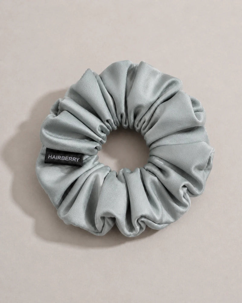 The Signature Satin Scrunchie (Grey, Large)