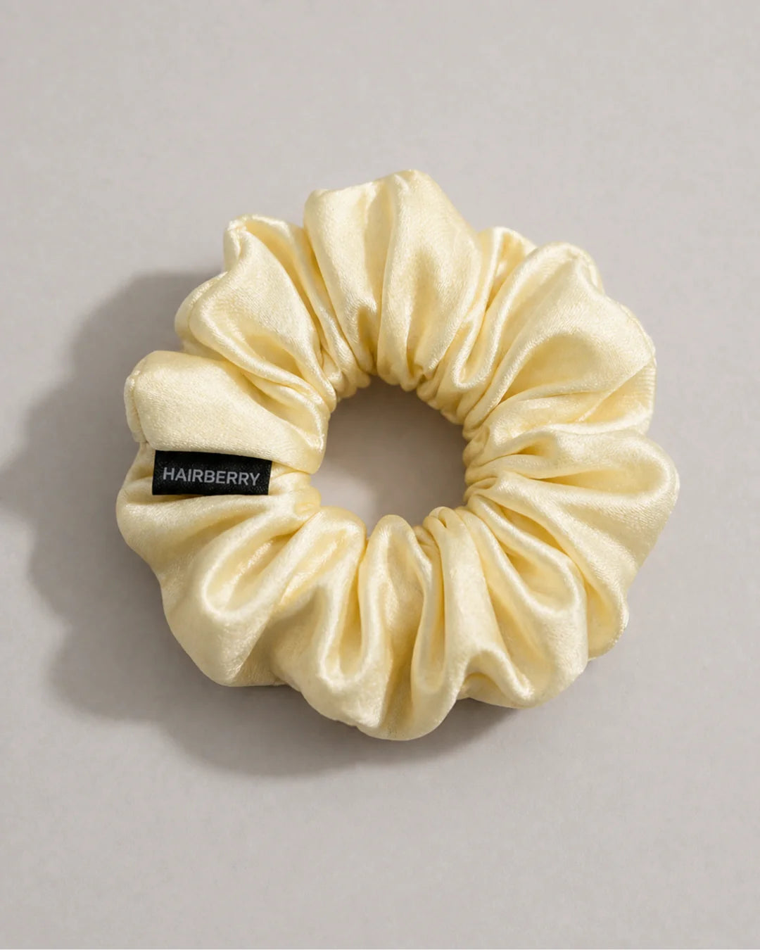 The Signature Silk Scrunchie (Off-white, Large)