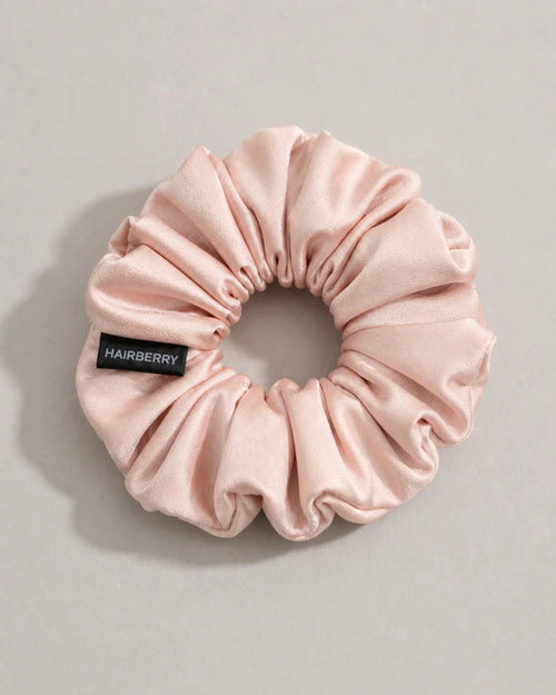 The Signature Satin Scrunchie (Peach, Large)