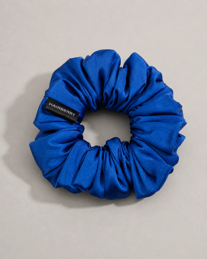 The Signature Satin Scrunchie (Tory Blue, Large)