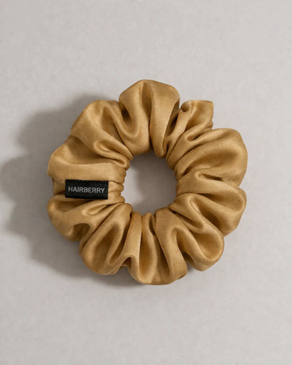 The Signature Silk Scrunchie (Brown Bear, Large)