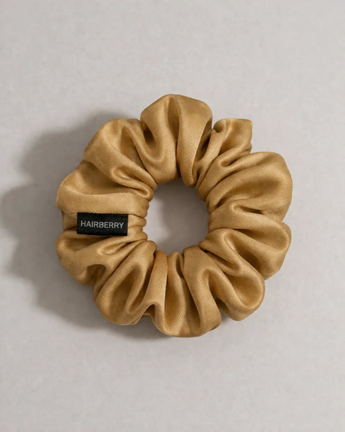 The Signature Silk Scrunchie (Brown Bear, Large)