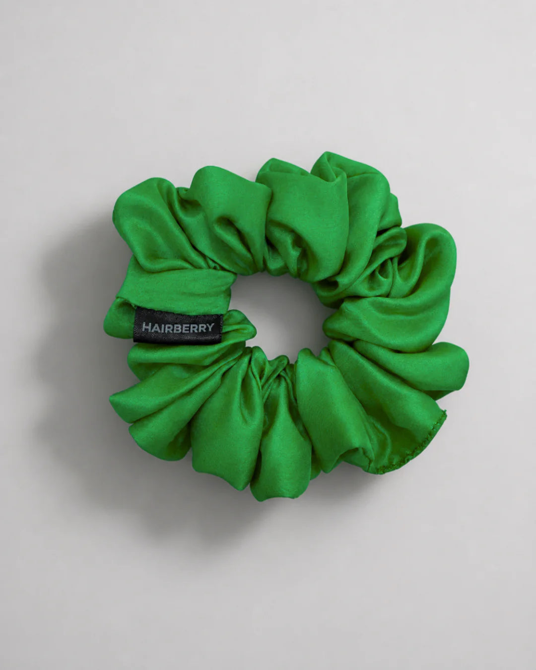 The Signature Silk Scrunchie (Shamrock Green, Large)