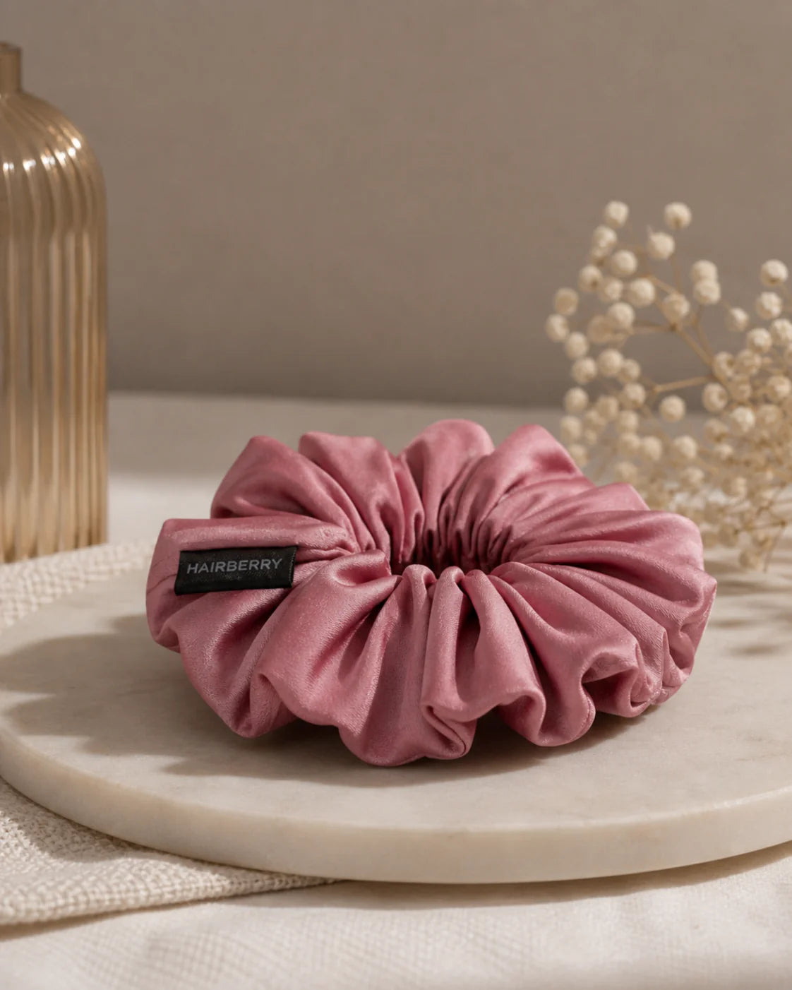 The Signature Satin Scrunchie (Copper Rust, Large)
