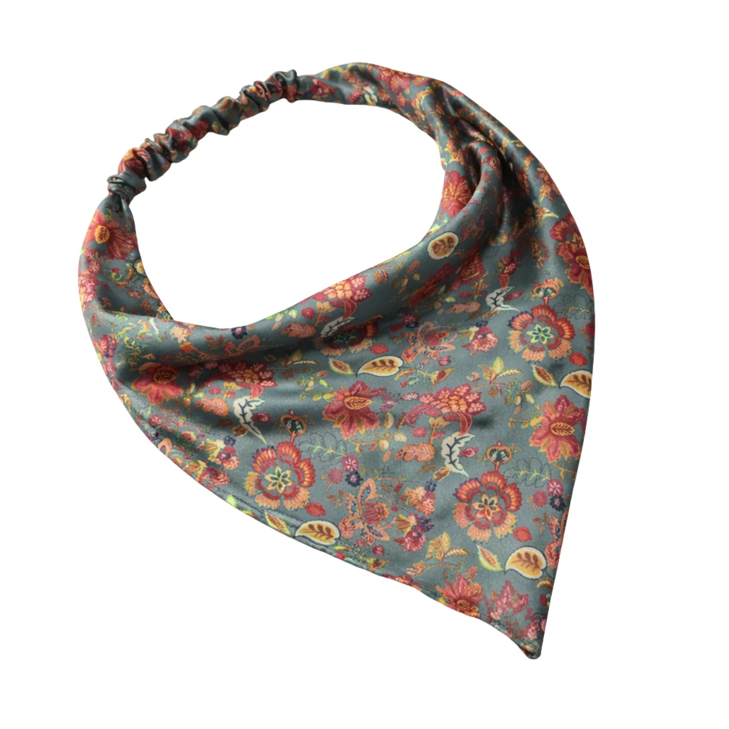 Luxury Satin Floral Print Bandana Hair Headband