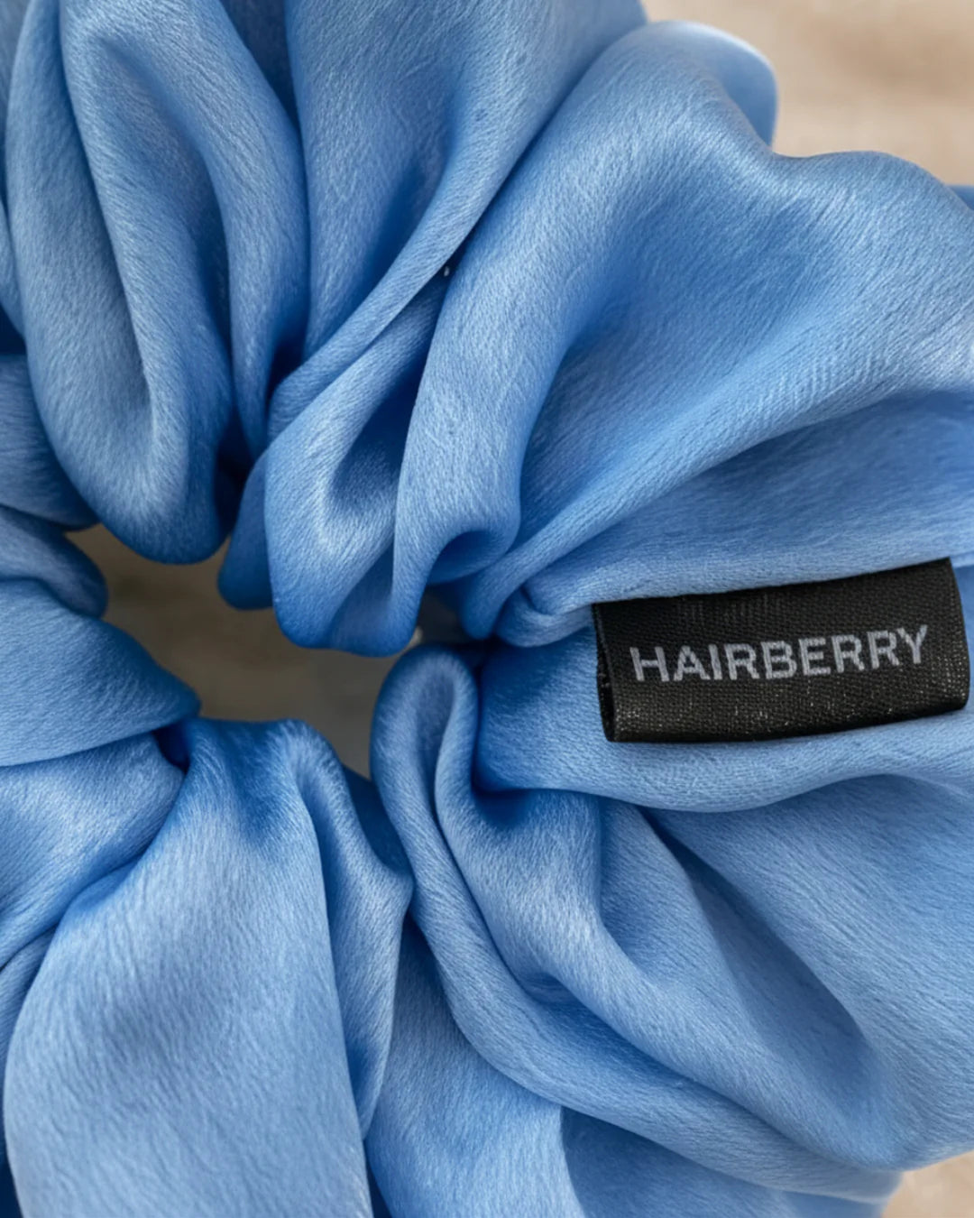 The Signature Mulberry Silk Scrunchie (Blue)