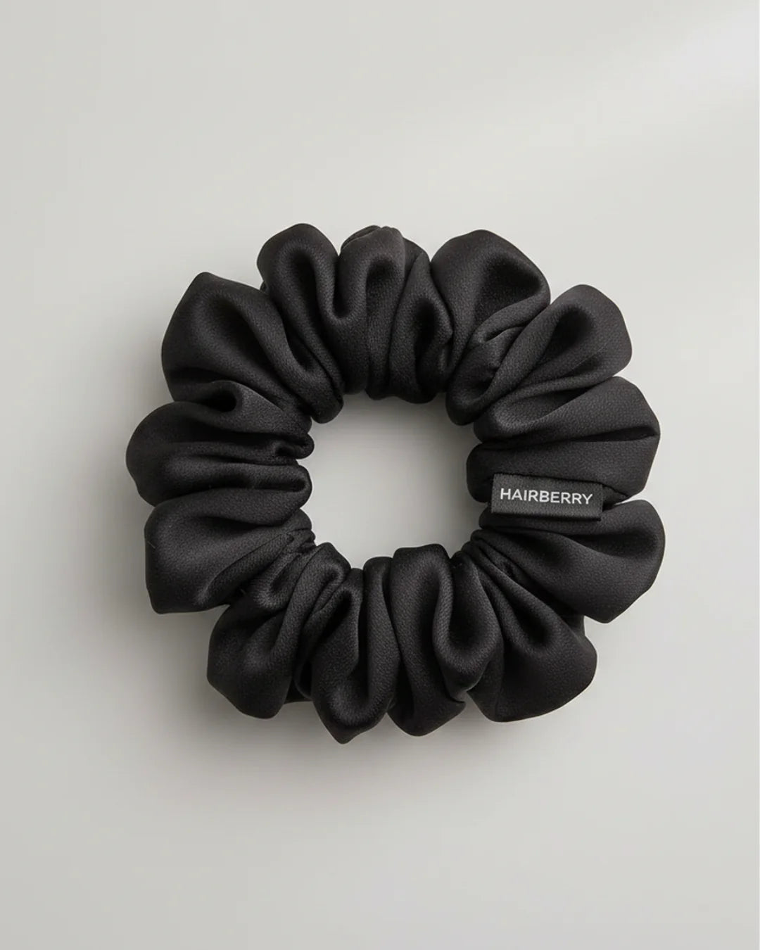 The Signature Mulberry Silk Scrunchie (Black)