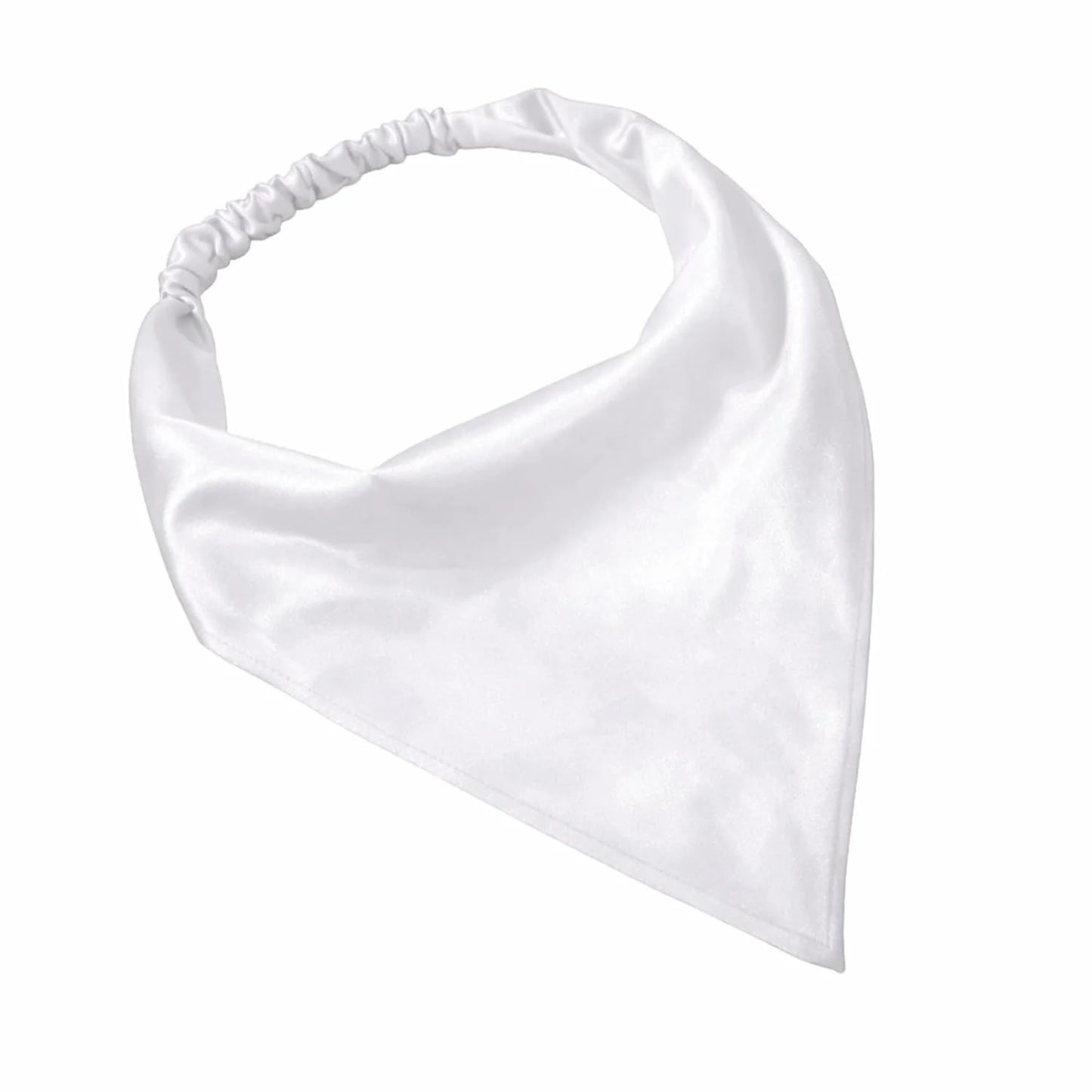 Luxury Satin White Bandana Hair Headband