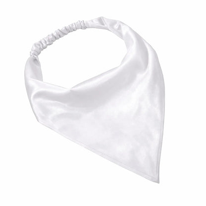 Luxury Satin White Bandana Hair Headband