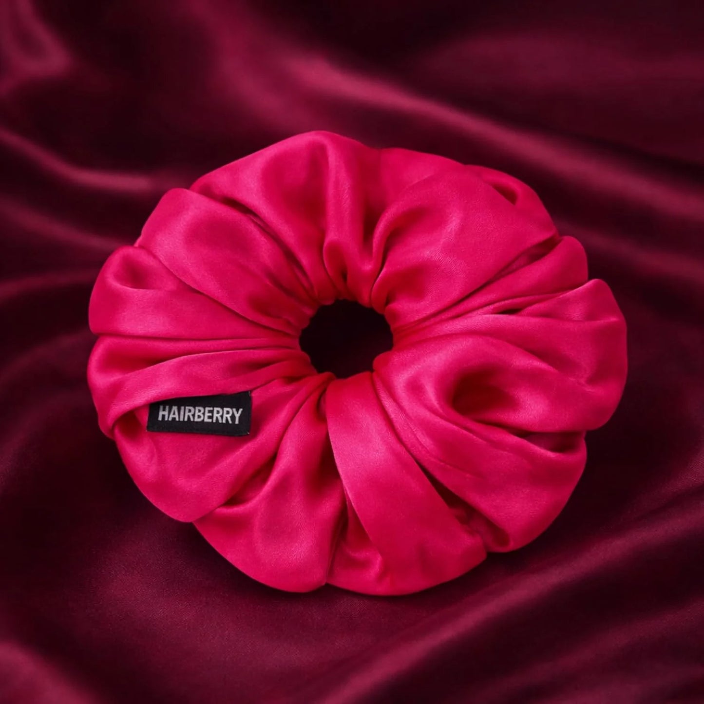 The Signature Satin Scrunchie (Pink, Anti-Crease)