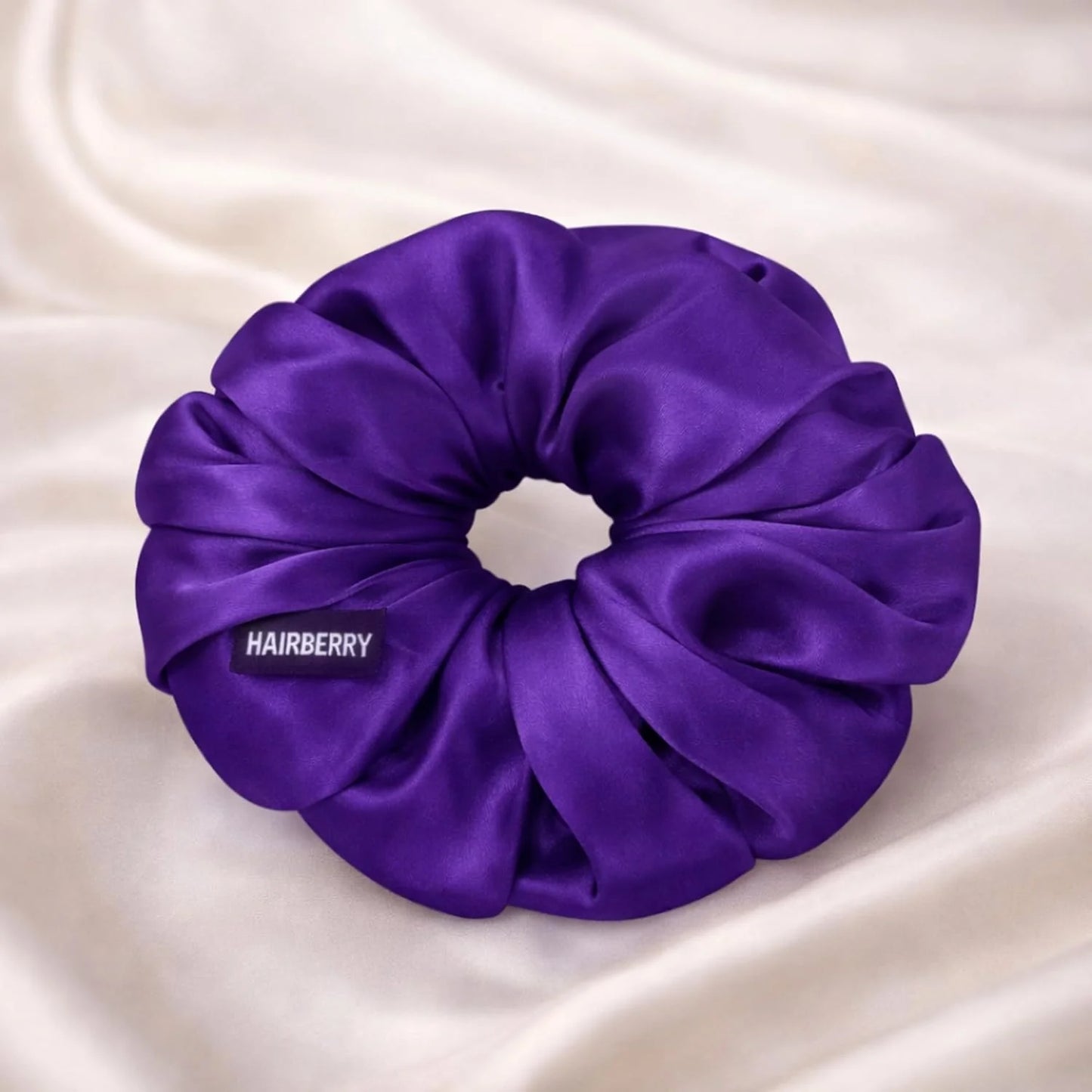 The Signature Satin Scrunchie (Purple, Soft)