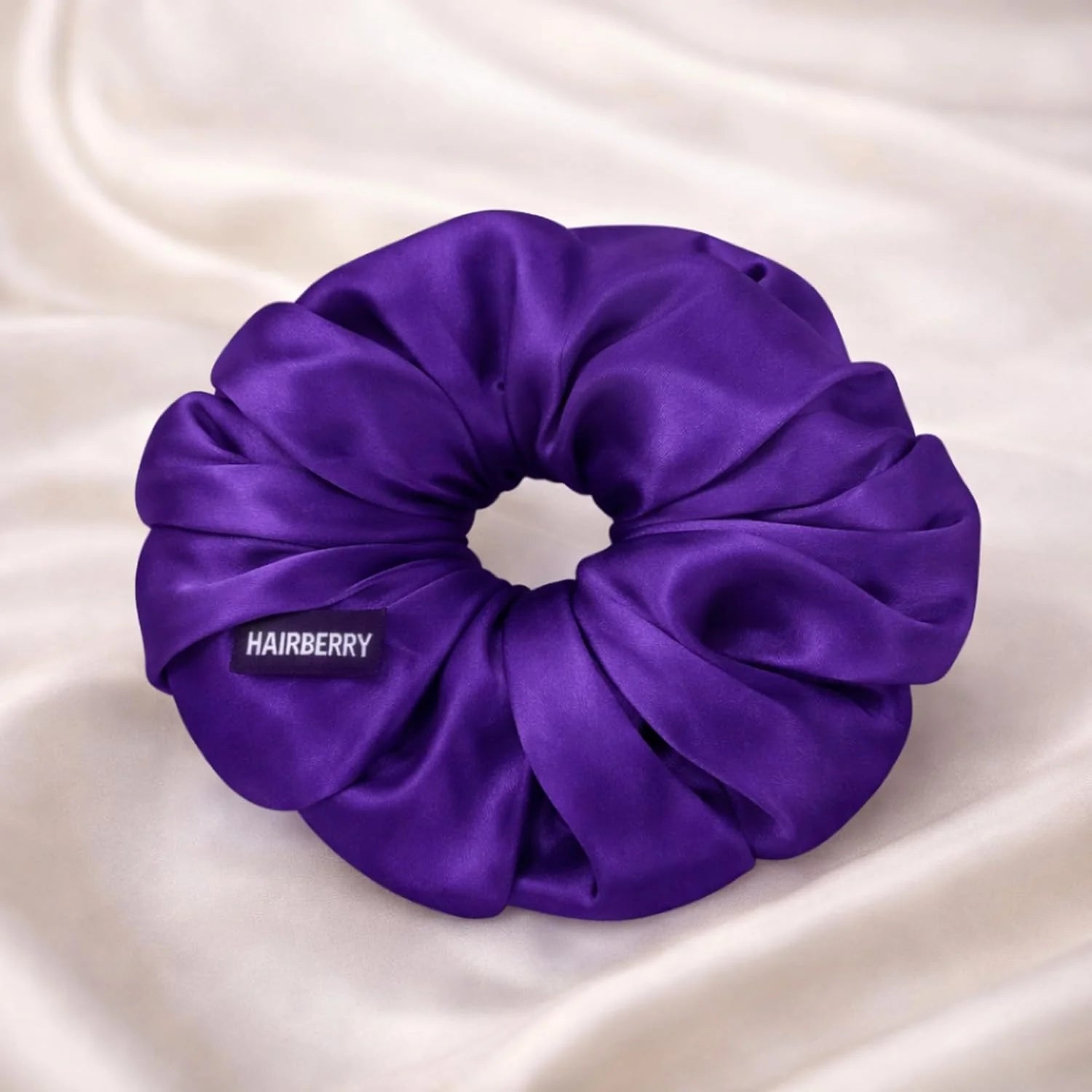 The Signature Satin Scrunchie (Purple, Soft)
