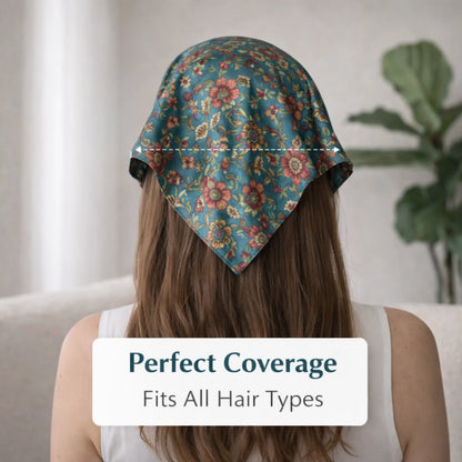 Luxury Satin Floral Print Bandana Hair Headband