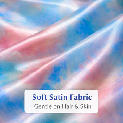 Luxury Satin Tie-Dye Print Bandana Hair Wrap Headband
