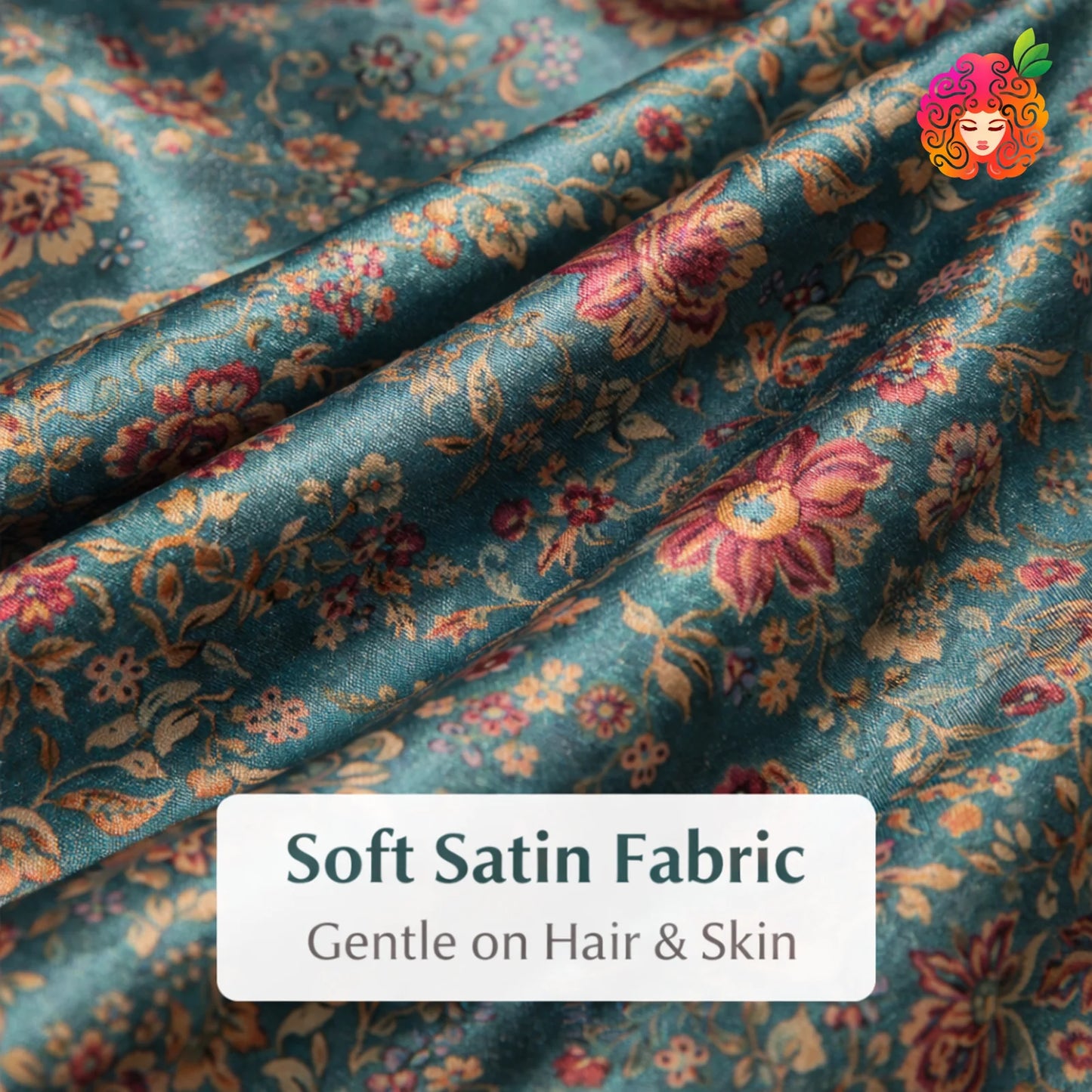 HAIRBERRY Satin Floral Print Bandana Hair Headband (Elastic Bandana, Pack of 3)